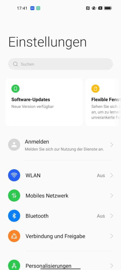 OPPO Find X5 Lite ColorOS Einstellungen