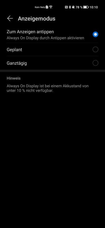 HONOR Magic 4 Pro AoD Steuerung