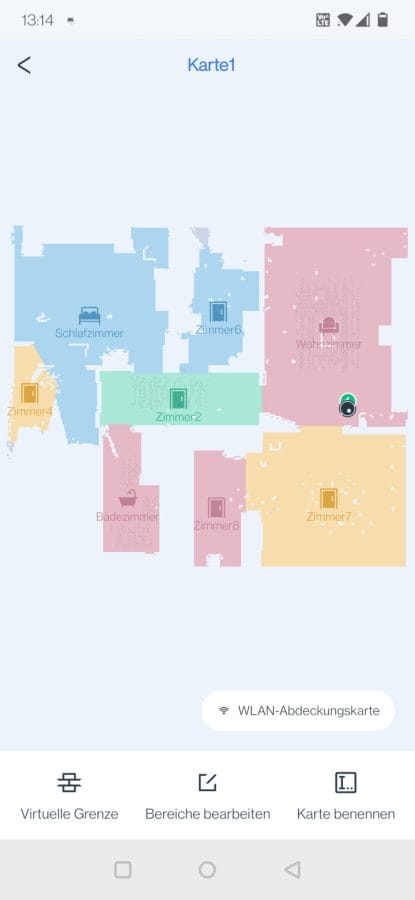ECOVACS DEEBOT T9 AIVI App Raumkarte bearbeiten