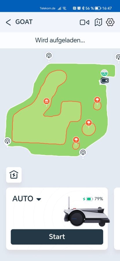 ECOVACS GOAT G1 Fertig erstellte Karte in der App