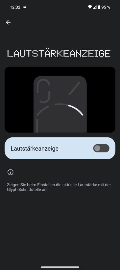 Nothing OS 2.0 Glyph Lautstärke