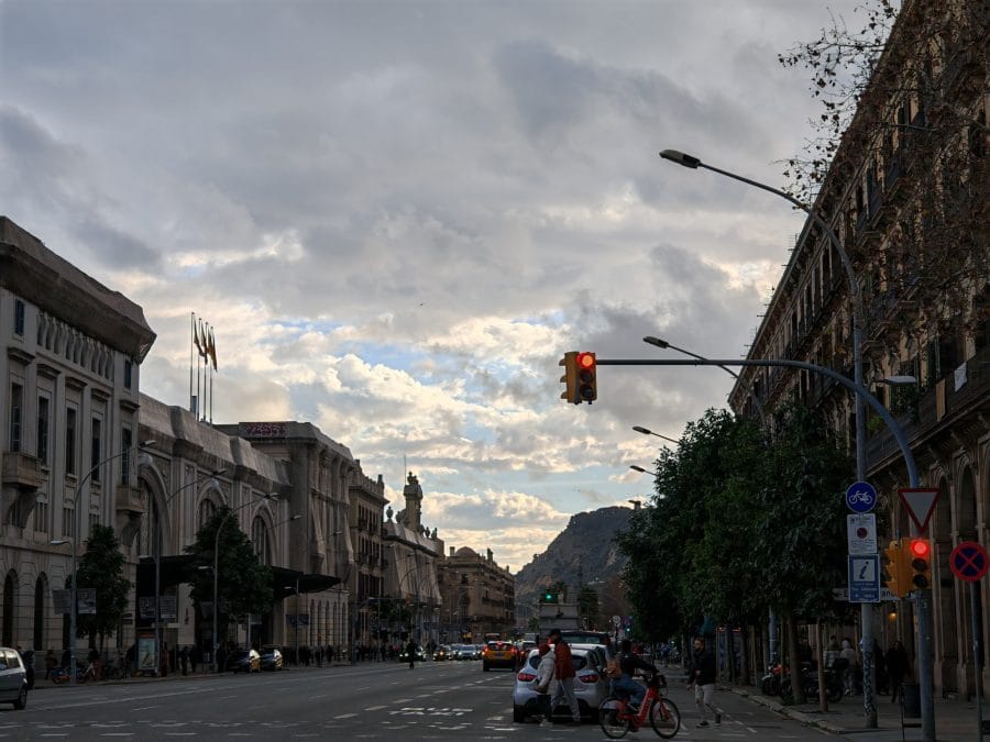 Kamera Testaufnahme Sonnenuntergang Straße