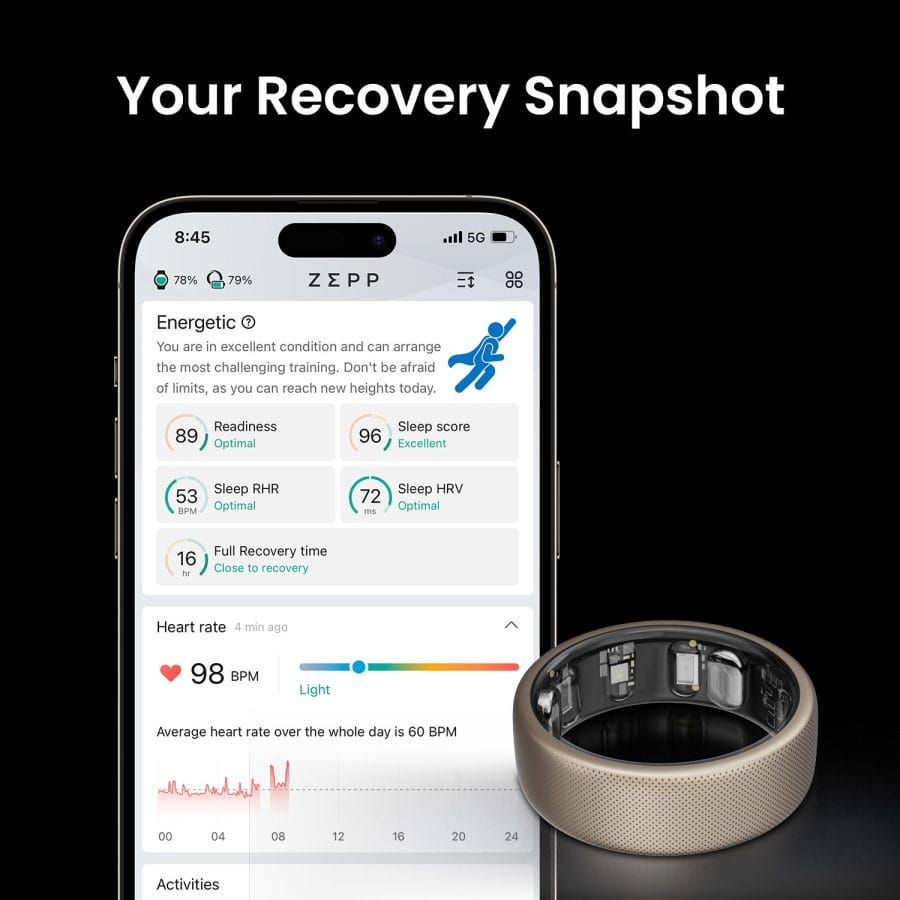 Amazfit Helio Ring Zepp App Recovery