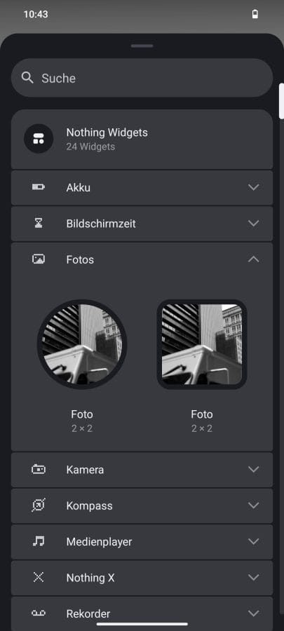 Nothing OS 2.6 Widgets