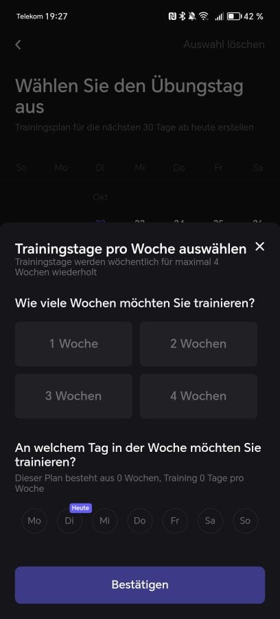 KS Fit App Wochenplan