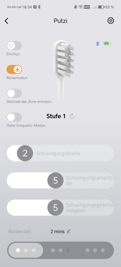 Laifen Wave App Einstellungen